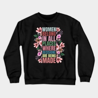 Not fragile like a flower fragile like a bomb, feminist quote, women power Crewneck Sweatshirt